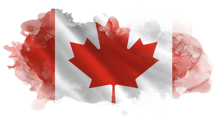 Canada flag abstract shape